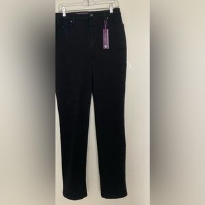 NWT Gloria Vanderbilt Amanda black jeans size 8 long